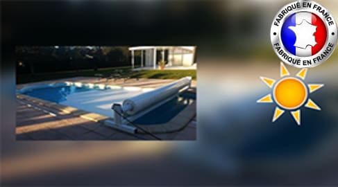 Volet de piscine hors sol mobile solaire
