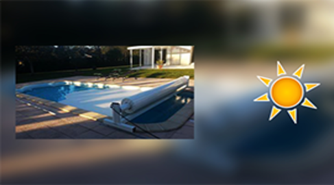 Volet de piscine hors sol mobile solaire
